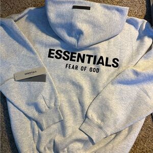 Fear of God Essentials Light Gray Sweatshirt